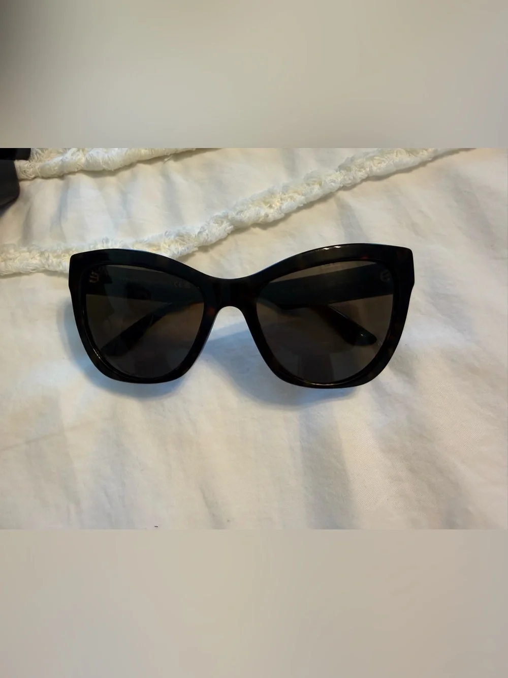 VERSACE 56mm Cat Eye Sunglasses with original box, case, & cleaning cloth